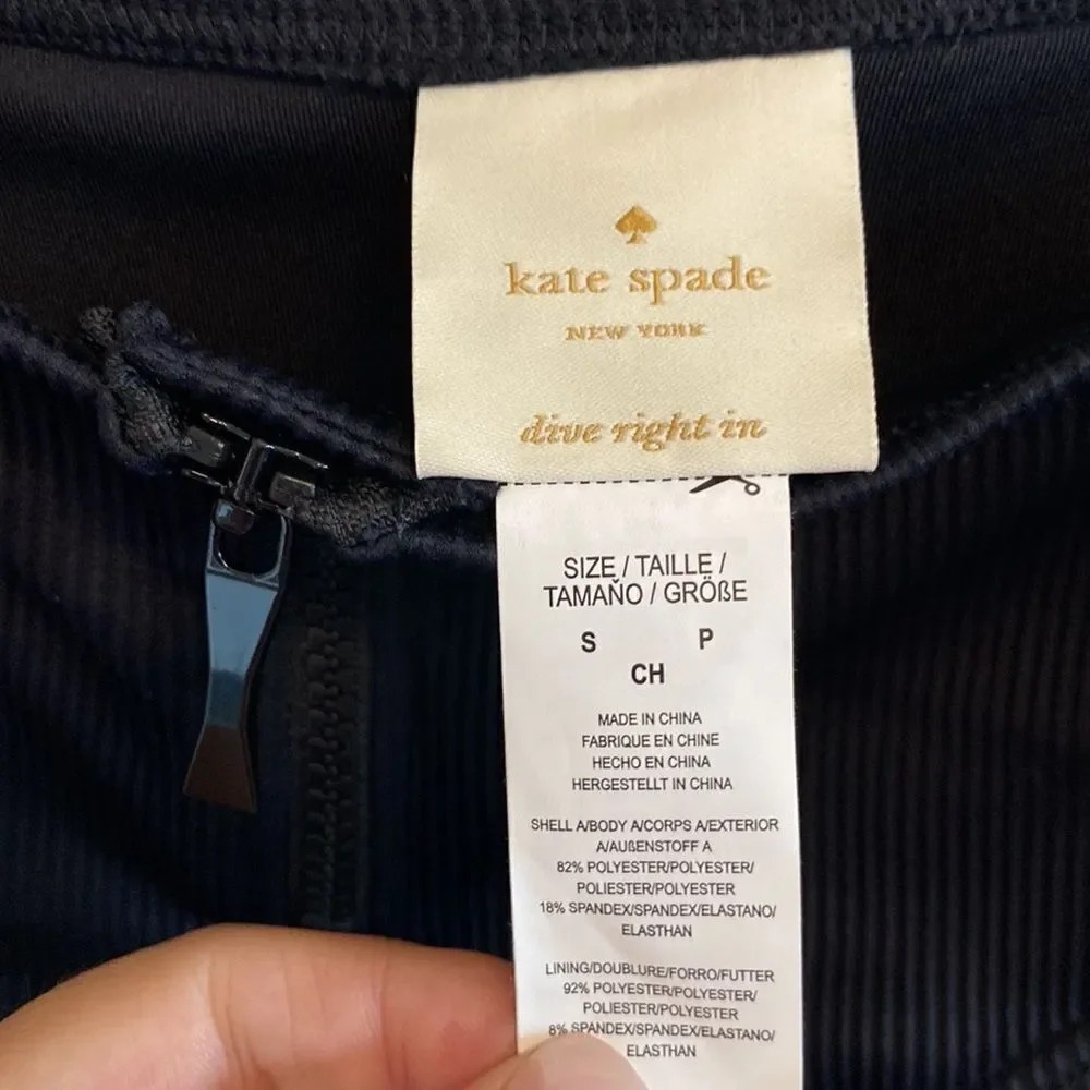 NWT- Kate Spade NY Black Marco Island Bikini Swimsuit Bottoms - Size Small